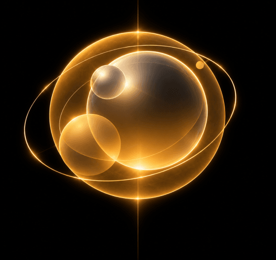 Glowing sphere representing people and experience