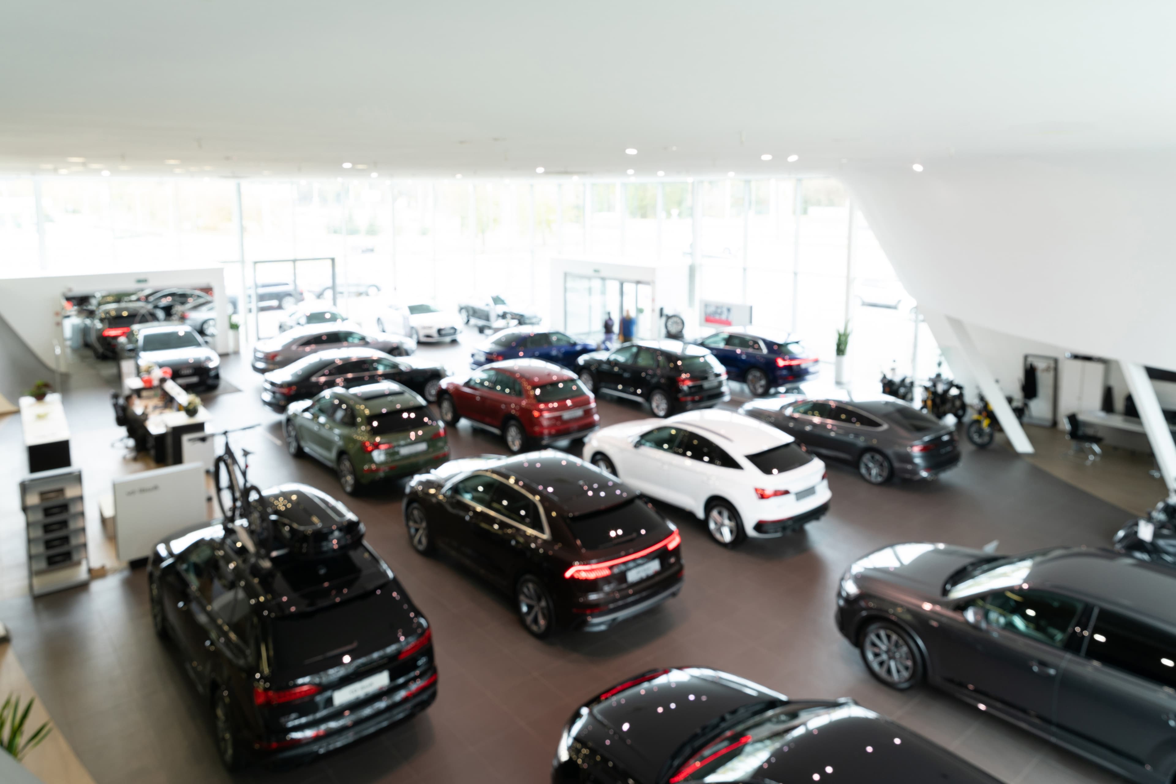 Showroom of premium cars