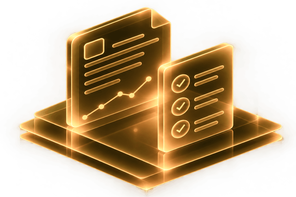 Glowing strategy documents