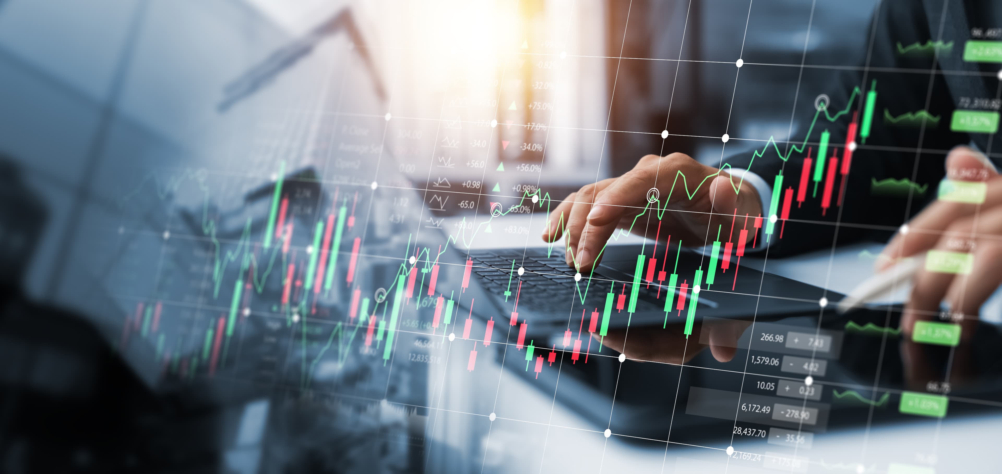 Market data on a trading screen