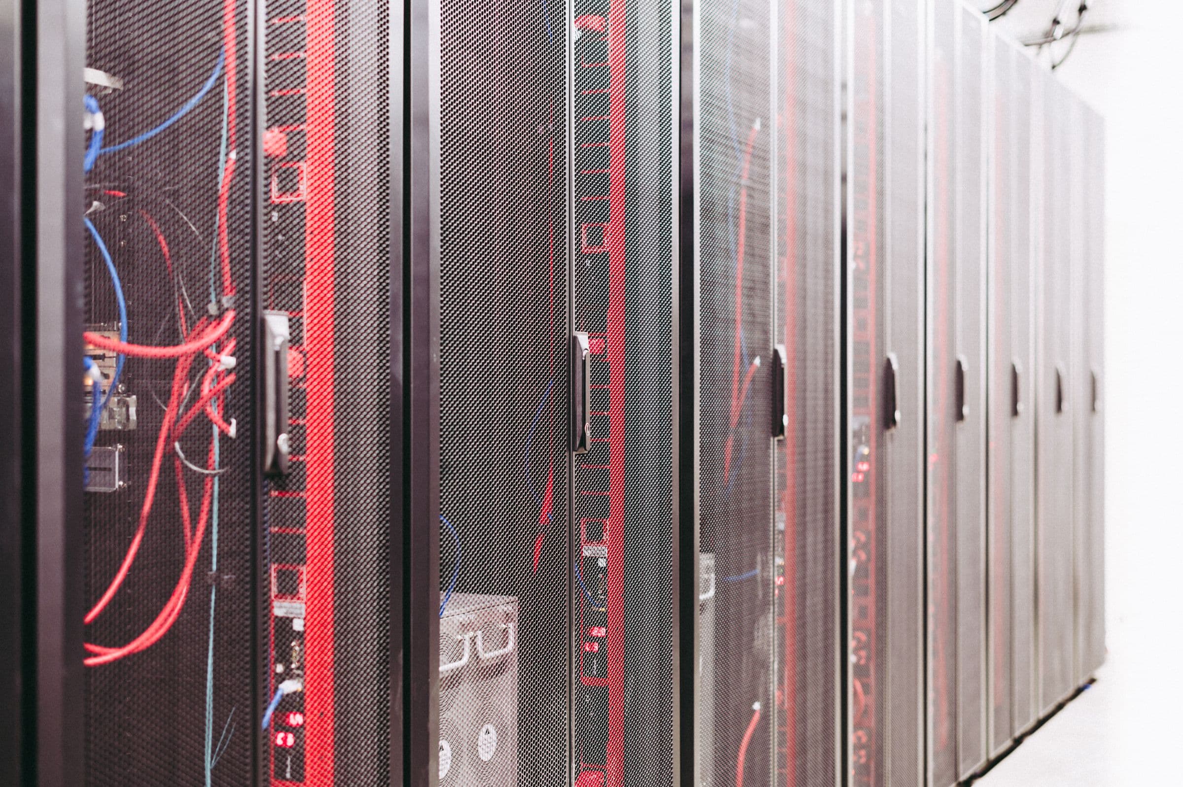 Illuminated server racks in a data center