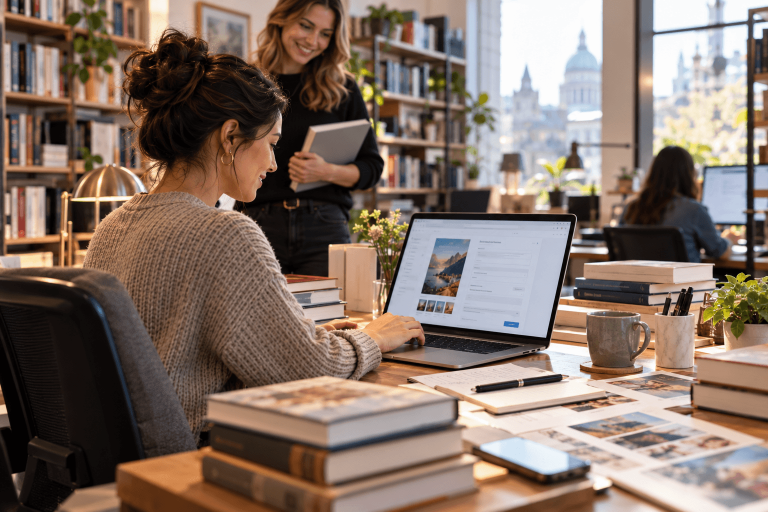 Team working together at computers