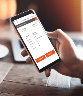 Oakwood Mobile App booking management screen