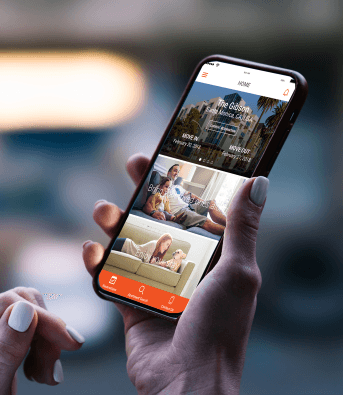 Oakwood Mobile App guest journey screen