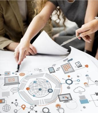 Team meeting around a conference table