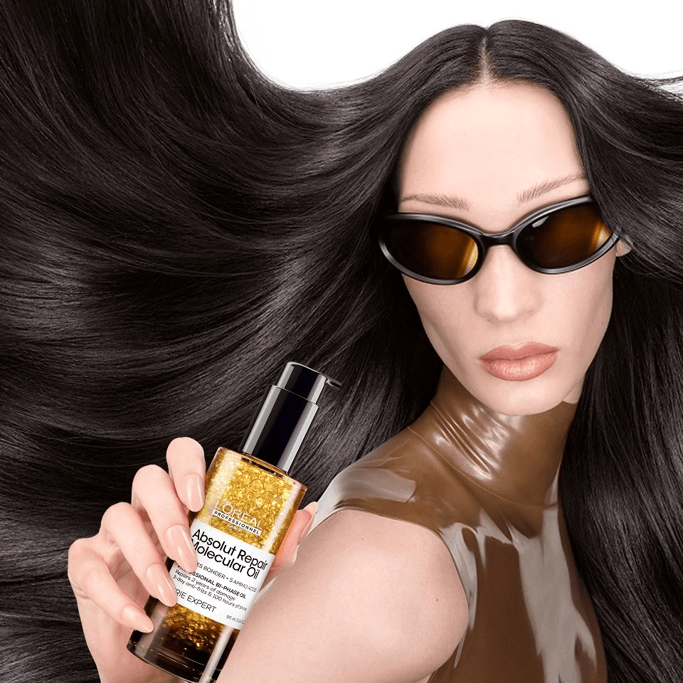 Close portrait used in an L'Oréal campaign