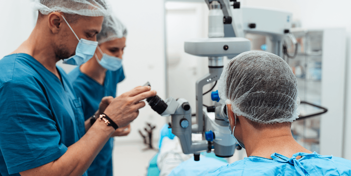 Doctor examining a patient in a hospital