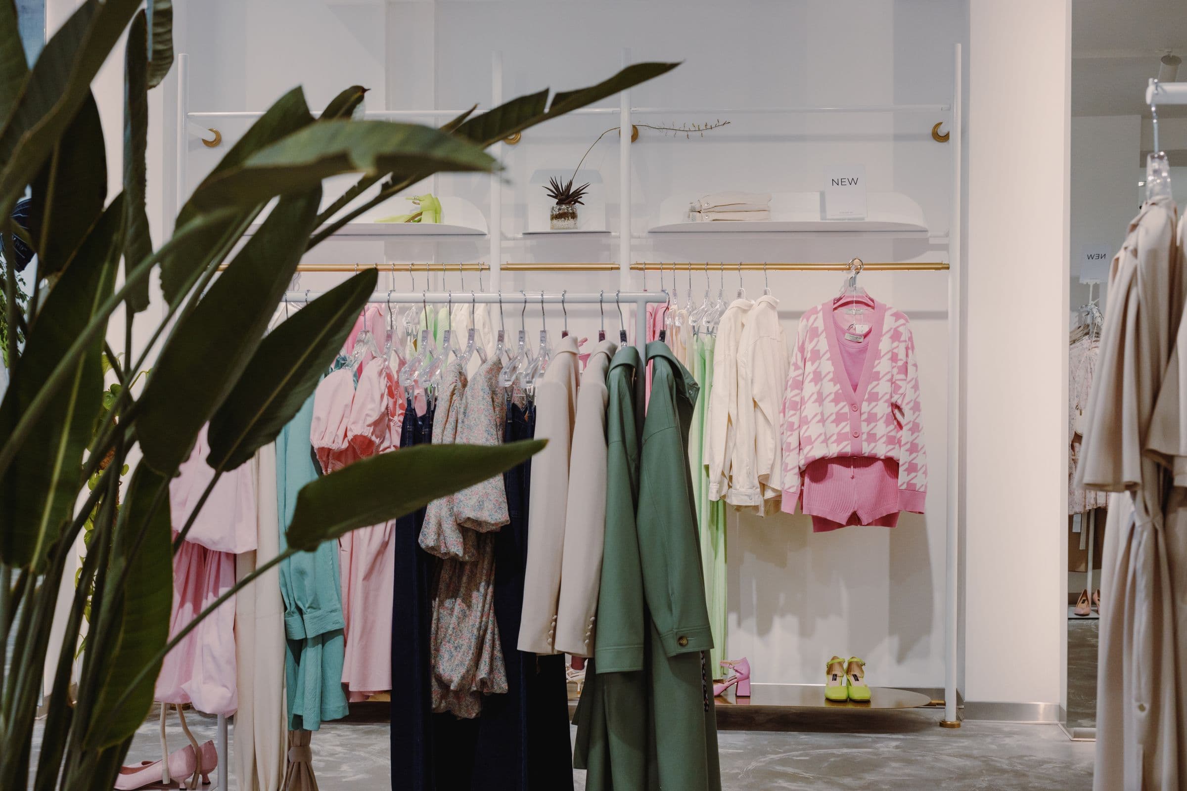 Close view of a retail display