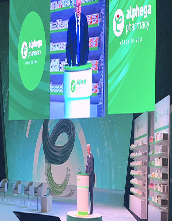 Alphega Pharmacy presentation on stage