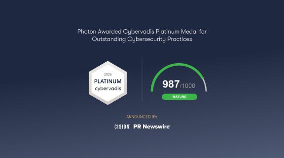 Photon Achieves CyberVadis Platinum Rating, Reinforcing Enterprise Trust Through Independent Cybersecurity Validation