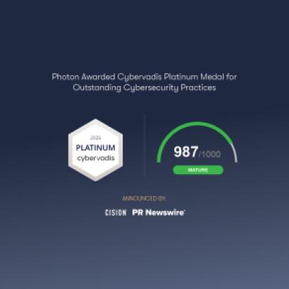 Photon Achieves CyberVadis Platinum Rating, Reinforcing Enterprise Trust Through Independent Cybersecurity Validation